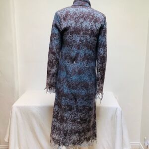 LOTTA STENSSON HANDMADE ARTIST WOVEN FULL LENGHT COAT  VINTAGE EUC MEDIUM